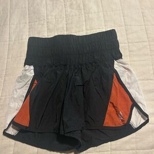 Free People Black and Orange The Way Home Shorts
